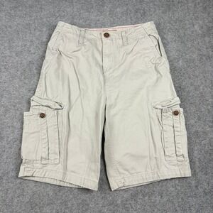 Y2K‎ Red Camel Cargo Shorts Boys Size 20 Khaki Tan Cotton Utility Pockets Casual
